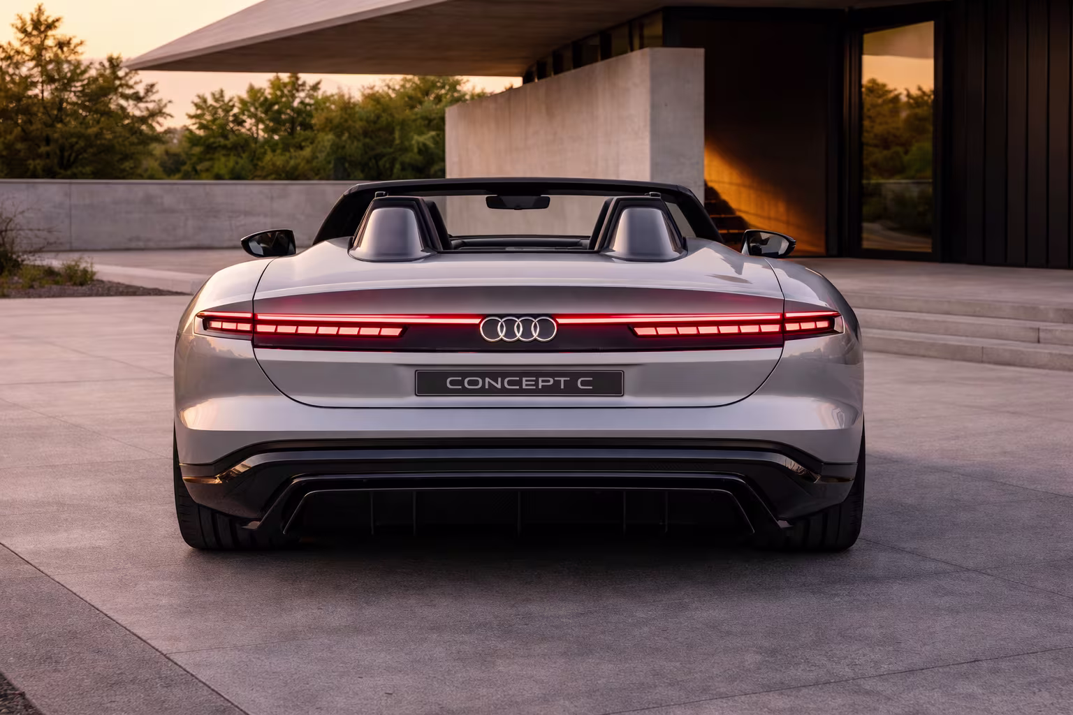 Audi Concept C na traseira (arte ilustrativa)