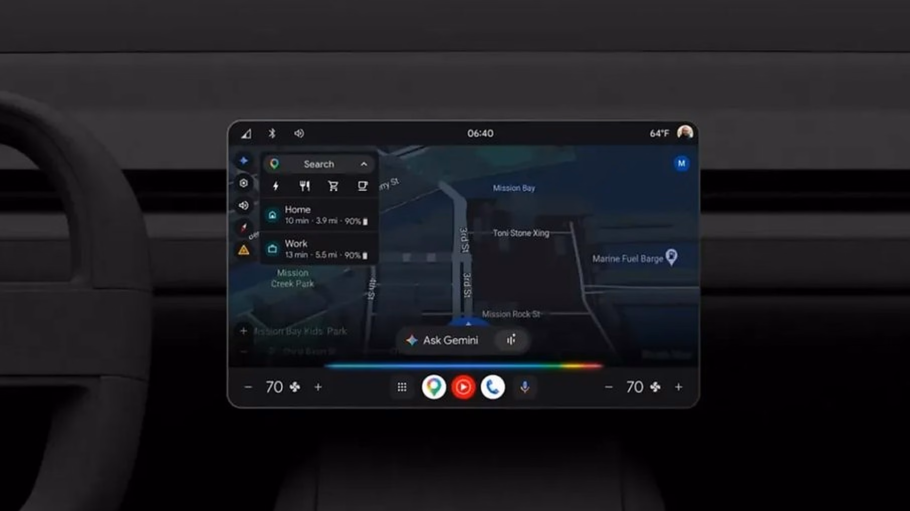 Google transforma o Android Auto com IA Gemini e funções que parecem de carro premium