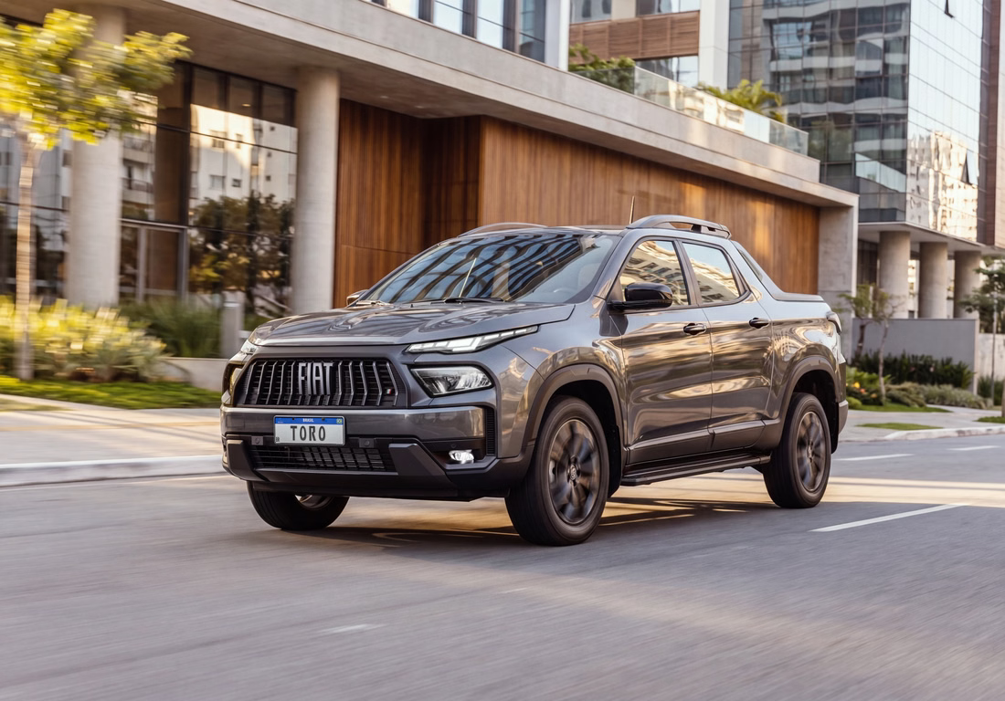 Fiat Toro 2027 em imagem oficial de rua usada como capa da matéria